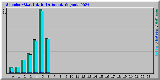 Stunden-Statistik im Monat August 2024